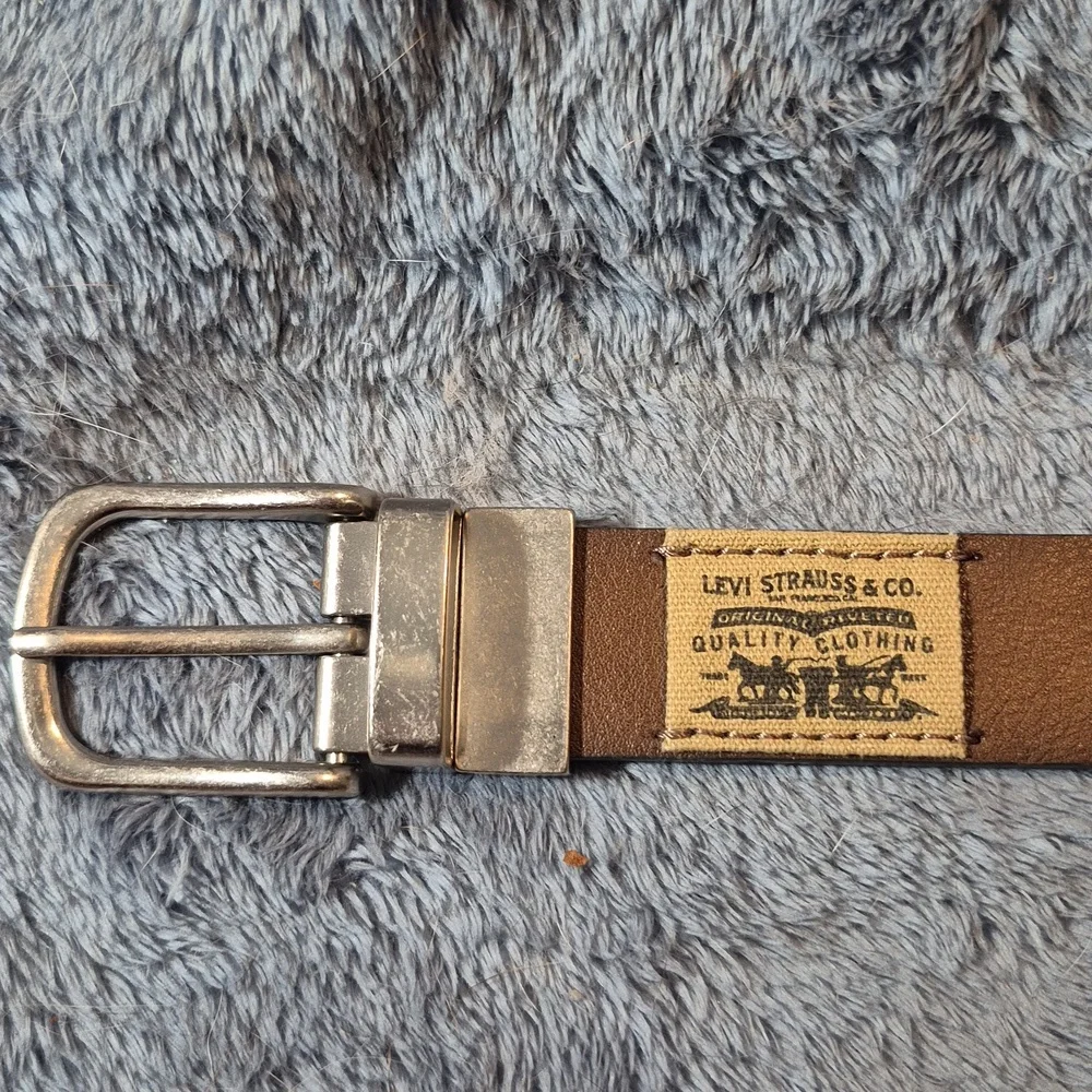 Boys Levi's Vintage Tan Leather Belt with Silver Buckle